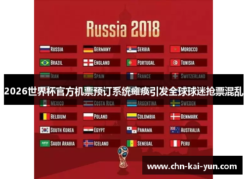 2026世界杯官方机票预订系统瘫痪引发全球球迷抢票混乱