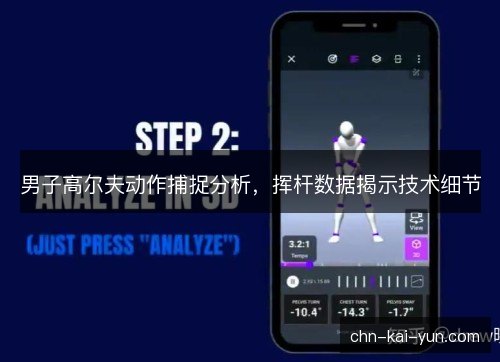 男子高尔夫动作捕捉分析，挥杆数据揭示技术细节